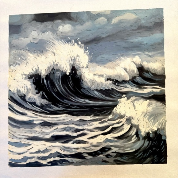 Other - Wild Ocean oil on canvas painting original
